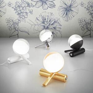 Linea Light Lampă de masă Rossini LED, alb, aluminiu, PMMA, dimabil, Alb, Camera de zi / sufragerie, Aluminiu