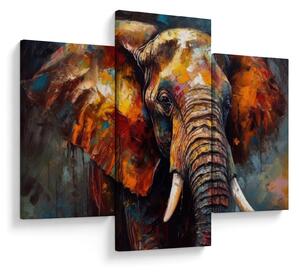 Tablou - Pictura unui elefant (90x60 cm)
