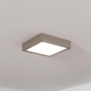 EGLO Panou cu LED montat pe suprafață Fueva 5 IP20 830 nickel 16x16cm, Gri, Camera de zi / sufragerie, Metal, Modern