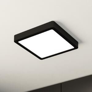 EGLO Panou cu LED montat pe suprafață Fueva 5 IP20 830 negru 21x21cm, Negru, Camera de zi / sufragerie, Metal, Modern
