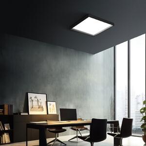 Linea Light Plafonieră LED Tara Q, 50 x cm, negru, 3.000 K, aluminiu, Negru, Camera de zi / sufragerie, Aluminiu
