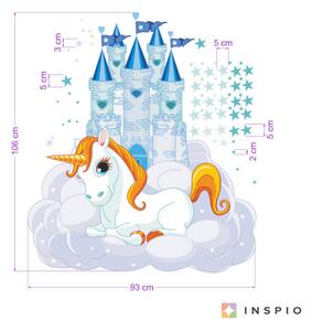 Autocolant - Unicorn și palat