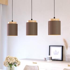 EGLO Lampă suspendată din material textil Albariza, culoare cappuccino, material, reglabil, Maro / Rugină, Camera de zi / sufragerie, Țesătură / Textil, Modern