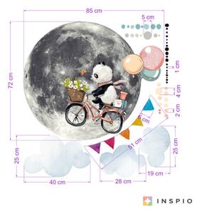 Autocolant de perete - Panda pe lună