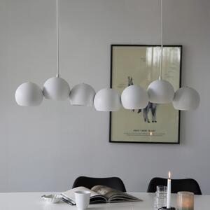Markslöjd Lampă suspendată Cupolo, alb, fier, lungime 101 cm, 7 becuri, reglabil, Alb, Camera de zi / sufragerie, Metal, Modern, glob