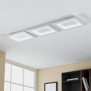 EGLO connect Plafonieră LED Padrogiano-Z 3 becuri, 120 x 30 cm, reglabil, Alb, Camera de zi / sufragerie, Metal, Modern