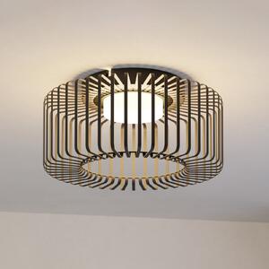 EGLO connect plafonieră LED Ginestrone-Z, negru, aluminiu, reglabil, Negru, Camera de zi / sufragerie, Metal, Modern