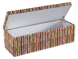 Ladă tapițată culoare multicolor Țesătură împletitură, cu model