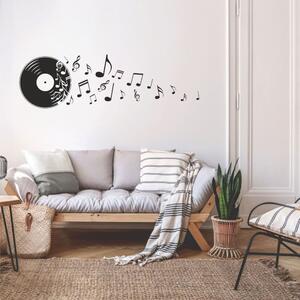 Autocolant de perete - Placă cu note muzicale