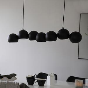 Markslöjd Lampă suspendată Cupolo, negru, fier, lungime 101 cm, 7 becuri, reglabil, Negru, Camera de zi / sufragerie, Metal, Modern, glob