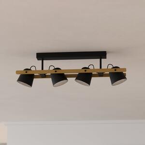 EGLO connect plafonieră LED Hornwood-Z, 4 becuri, negru, reglabil, Negru, Camera de zi / sufragerie, Metal, Scandinavă