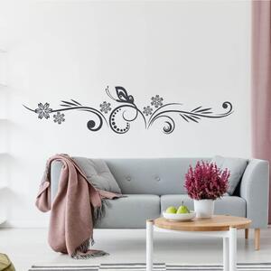 Sticker de perete - Ornament cu fluture