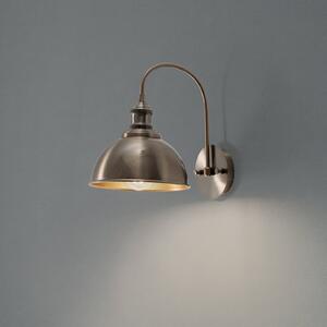 Opviq Aplică de perete Saglam, alamă veche, înălțime 36 cm, metal, reglabil, Auriu / Alamă, Camera de zi / sufragerie, Metal