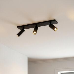 Arcchio Spot de tavan Brinja Slim, negru, 3 becuri GU10 MR11, reglabil, Negru, Hol, Aluminiu, Modern