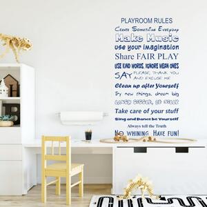 Autocolant de perete - Playroom Rules