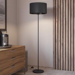 EGLO Maserlo lampadar, negru, inaltime 151 cm, tesatura / oțel, Negru, Camera de zi / sufragerie, Metal, Modern