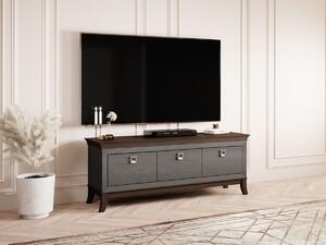 Comodă tv Austin BA102Antracit, Antracit lucios, Stejar inchis, 160x63x44cm