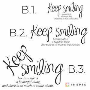 Autocolante de perete - Keep smiling II