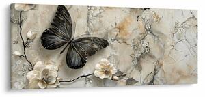 Tablou - Marmură de fundal cu fluturi (120x50 cm)