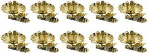 Suport de lumânare cu clips Orion, diametru 1,5cm, 10 buc, auriu