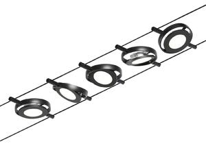 Plafoniere Paulmann, Wire RoundMac, Negru, Zona coridorului, Metal, Modern