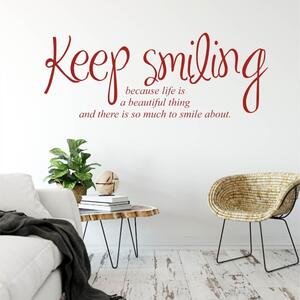 Autocolante de perete - Keep smiling II