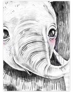 Pictură pentru camera copiilor - Decorație cu elefant