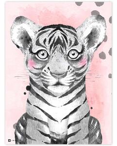 Pictură pentru camera copiilor - Color cu tigru