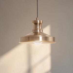 Opviq Lampă suspendată Berceste, auriu, metal, Ø 22 cm, E27, reglabil, Auriu / Alamă, Camera de zi / sufragerie, Metal, Modern