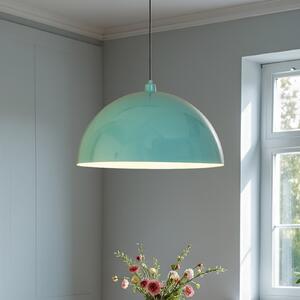 Opviq Lampă suspendată Kure, turcoaz, metal, Ø 60 cm, E27, reglabil, Albastru, Bucătărie, Metal, Modern