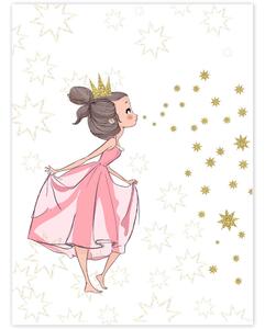 Pictură pentru fete - prințesă și stele