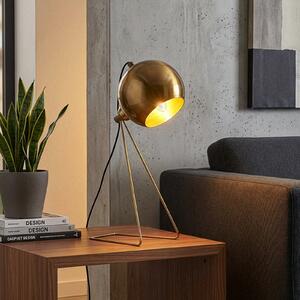 Opviq Lampa de masă Mixed, alamă, metal, înălțime 45 cm, E14, Auriu / Alamă, Camera de zi / sufragerie, Metal