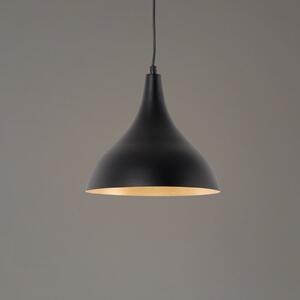 Opviq Lampă suspendată Berceste, negru/cupru, Ø 22 cm, fier, reglabil, Negru, Camera de zi / sufragerie, Metal
