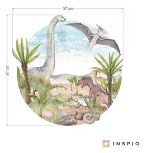 Autocolante pentru perete - Lumea preistorică a dinozaurilor