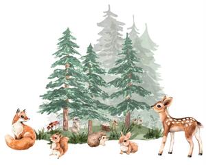 Sticker Perete - Animale din Pădure