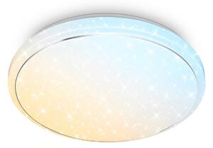 Briloner Plafonieră LED Star, alb, decor stele, CCT, dimabilă, reglabil, Alb, Camera de zi / sufragerie, Plastic, Modern