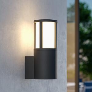 Deko-Light Aplică de exterior Facado II, gri/opal, Ø 11 cm, IP65, metal, reglabil, Gri, Aluminiu, Modern