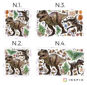 Dinozauri - Sticker cu Dinozauri Triceratops și Tyrannosaurus Rex, Explorează Lumea Dinozaurilor