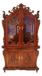 Vitrina Lunex LMR 227, Antique, lemn masiv Mahon