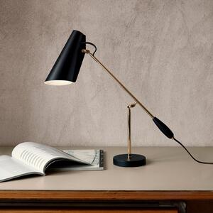 Northern Birdy - lampă de masă negru/alamă, Negru, Camera de zi / sufragerie, Metal, Design