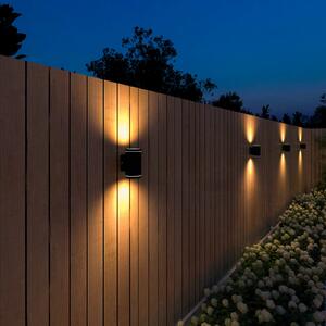 Calex Smart Outdoor Up-/Downlight, CCT, RGB, reglabil, Negru, Plastic, Modern