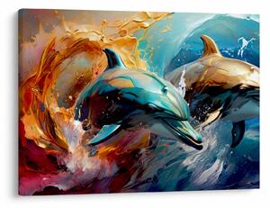 Tablou - Pictură de delfin (70x50 cm)