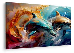 Tablou - Pictură de delfin (90x60 cm)