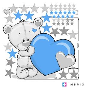 Autocolant pentru copii - Ursuleț cu inimă