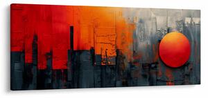 Tablou - Pictura abstractă a orașului (120x50 cm)
