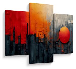 Tablou - Pictura abstractă a orașului (90x60 cm)
