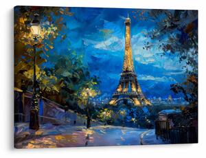 Tablou - Pictură în ulei a Turnului Eiffel (70x50 cm)