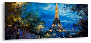 Tablou - Pictură în ulei a Turnului Eiffel (120x50 cm)