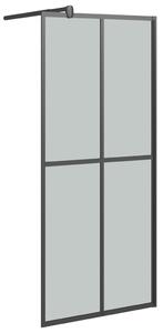 Paravan duș walk-in cu raft negru 90x195 cm sticlă ESG/aluminiu