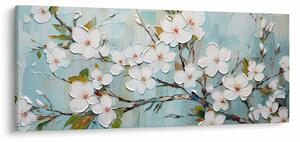 Tablou - Pictură, ramuri de copac înflorit (120x50 cm)